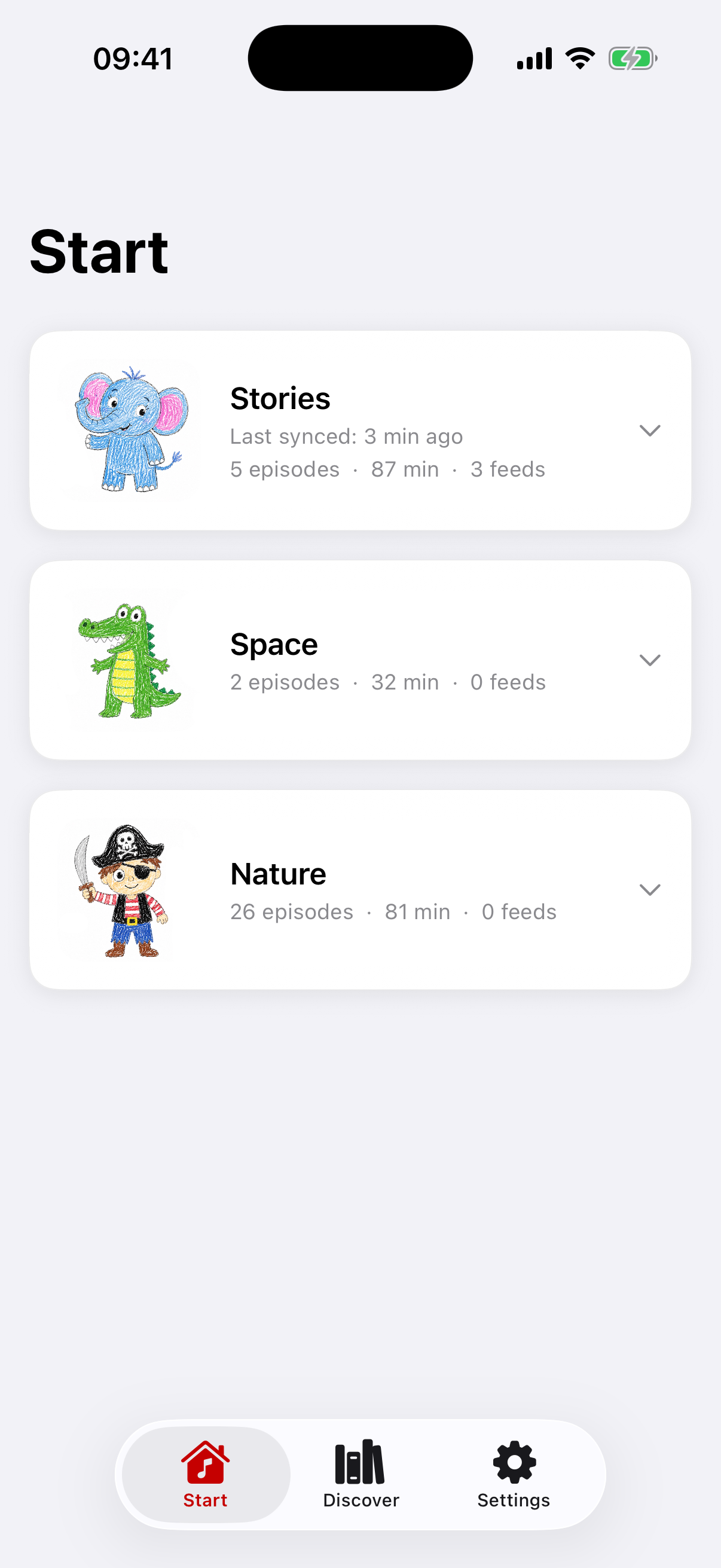 LittleCast browsing podcasts for Toniebox