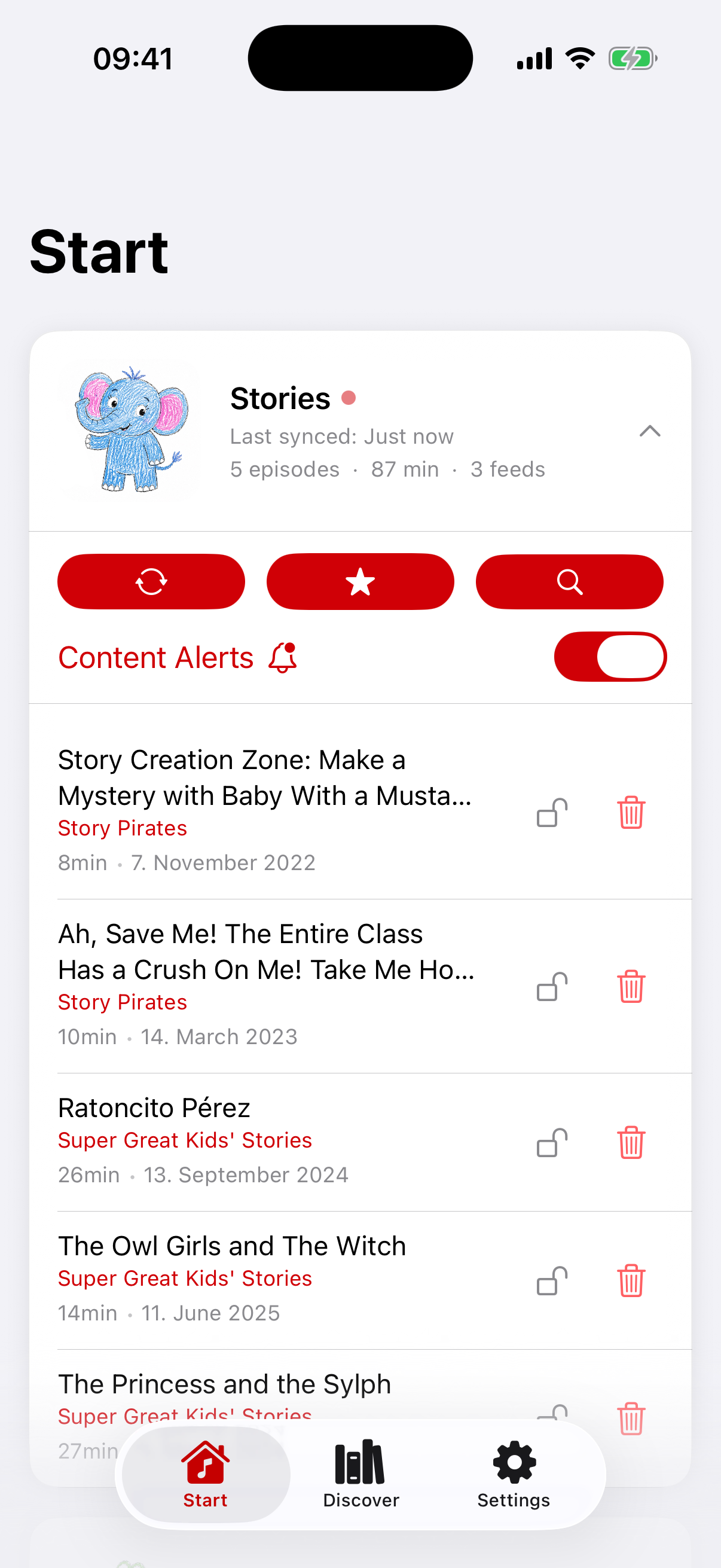 LittleCast browsing podcasts for Toniebox